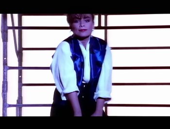 Movie still from “Paula Abdul - Forever Your Girl” (1989), directed by David Fincher – Medium shot, Low angle