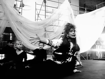 Movie still from “Paula Abdul - Forever Your Girl” (1989), directed by David Fincher – Medium shot, High angle