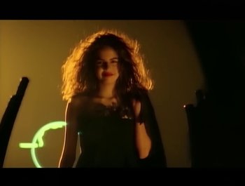 Movie still from “Paula Abdul - Forever Your Girl” (1989), directed by David Fincher – Medium shot, Low angle