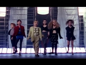 Movie still from “Paula Abdul - Forever Your Girl” (1989), directed by David Fincher – Wide shot, Low angle