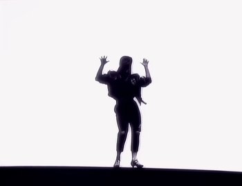 Movie still from “Paula Abdul - Straight Up” (1988), directed by David Fincher – Wide shot, Low angle