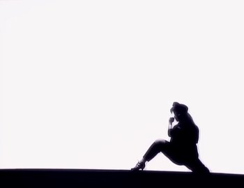 Movie still from “Paula Abdul - Straight Up” (1988), directed by David Fincher – Wide shot, Low angle