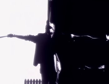 Movie still from “Paula Abdul - Straight Up” (1988), directed by David Fincher – Wide shot, Low angle