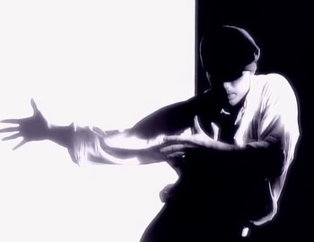 Movie still from “Paula Abdul - Straight Up” (1988), directed by David Fincher – Medium shot, Low angle