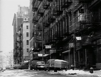 Movie still from “Sting - Englishman In New York” (1988), directed by David Fincher – Wide shot, Low angle