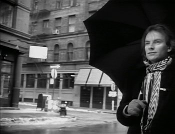 Movie still from “Sting - Englishman In New York” (1988), directed by David Fincher – Medium shot, Low angle