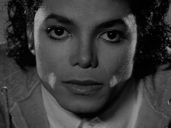 Movie still from “Michael Jackson - Bad” (1987), directed by Martin Scorsese – Extreme Close Up shot, High angle