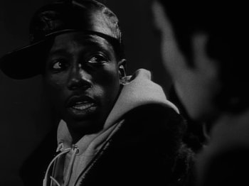 Movie still from “Michael Jackson - Bad” (1987), directed by Martin Scorsese – Close Up shot, Over the shoulder angle