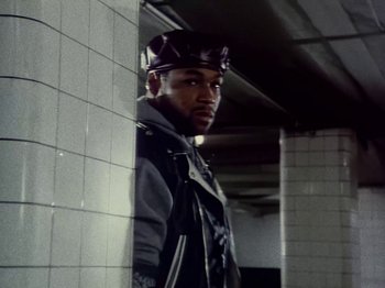 Movie still from “Michael Jackson - Bad” (1987), directed by Martin Scorsese – Medium shot, Low angle