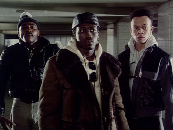 Movie still from “Michael Jackson - Bad” (1987), directed by Martin Scorsese – Medium shot, Low angle