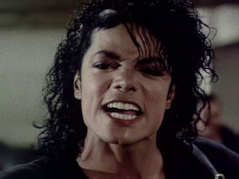Movie still from “Michael Jackson - Bad” (1987), directed by Martin Scorsese – Close Up shot, High angle