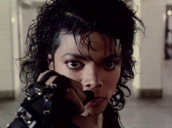 Movie still from “Michael Jackson - Bad” (1987), directed by Martin Scorsese – Extreme Close Up shot, High angle