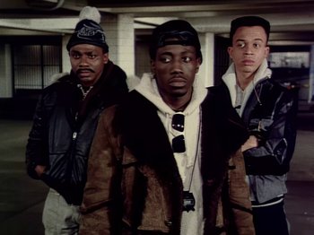 Movie still from “Michael Jackson - Bad” (1987), directed by Martin Scorsese – Medium shot, High angle