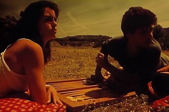 Movie still from “Gipsy Kings - Bamboléo” (1987), directed by David Fincher – Medium shot, High angle