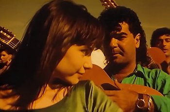 Movie still from “Gipsy Kings - Bamboléo” (1987), directed by David Fincher – Close Up shot, Low angle