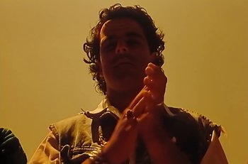 Movie still from “Gipsy Kings - Bamboléo” (1987), directed by David Fincher – Close Up shot, Low angle