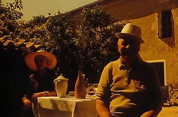 Movie still from “Gipsy Kings - Bamboléo” (1987), directed by David Fincher – Medium shot, High angle