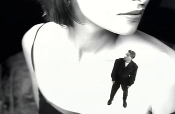 Movie still from “Johnny Hates Jazz - Shattered Dreams” (1987), directed by David Fincher – Extreme Close Up shot, Low angle