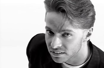 Movie still from “Johnny Hates Jazz - Shattered Dreams” (1987), directed by David Fincher – Extreme Close Up shot, Low angle