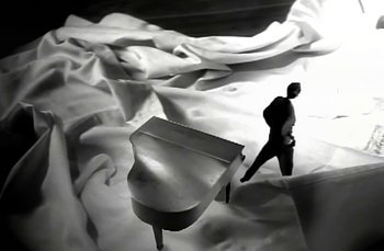 Movie still from “Johnny Hates Jazz - Shattered Dreams” (1987), directed by David Fincher – Wide shot, High angle