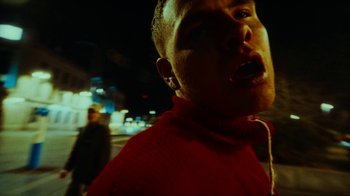 Movie still from “slowthai - Yum” (2023), directed by Owls – Close Up shot, Low angle