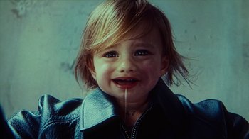 Movie still from “slowthai - Yum” (2023), directed by Owls – Close Up shot, High angle