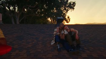 Movie still from “A$AP Rocky - Kids Turned Out Fine” (2019), directed by Dexter Navy – Wide shot, Low angle