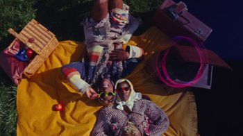 Movie still from “A$AP Rocky - Kids Turned Out Fine” (2019), directed by Dexter Navy – Medium shot, Overhead angle