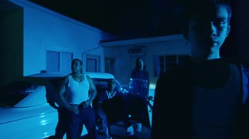 Movie still from “A$AP Rocky - Kids Turned Out Fine” (2019), directed by Dexter Navy – Wide shot, Low angle