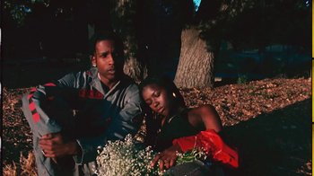 Movie still from “A$AP Rocky - Kids Turned Out Fine” (2019), directed by Dexter Navy – Medium shot, Low angle