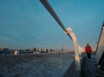 Movie still from “DJ Pone (ft. Blasé) - All I Want” (2023), directed by Benoît Marzouvanlian – Extreme Wide shot, Low angle