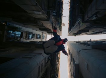 Movie still from “DJ Pone (ft. Blasé) - All I Want” (2023), directed by Benoît Marzouvanlian – Extreme Wide shot, Overhead angle