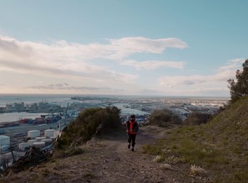 Movie still from “DJ Pone (ft. Blasé) - All I Want” (2023), directed by Benoît Marzouvanlian – Extreme Wide shot, Low angle