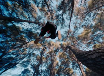 Movie still from “DJ Pone (ft. Blasé) - All I Want” (2023), directed by Benoît Marzouvanlian – Extreme Wide shot, Overhead angle