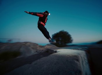 Movie still from “DJ Pone (ft. Blasé) - All I Want” (2023), directed by Benoît Marzouvanlian – Extreme Wide shot, Low angle