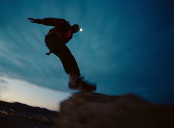 Movie still from “DJ Pone (ft. Blasé) - All I Want” (2023), directed by Benoît Marzouvanlian – Extreme Wide shot, Low angle
