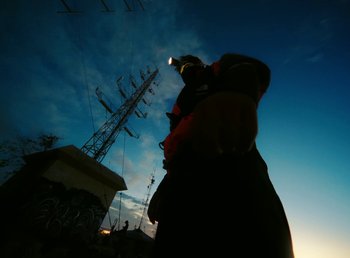 Movie still from “DJ Pone (ft. Blasé) - All I Want” (2023), directed by Benoît Marzouvanlian – Extreme Wide shot, Low angle