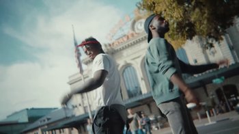 Movie still from “THEY. - U-RITE” (2017), directed by Jack Begert – Medium shot, Low angle