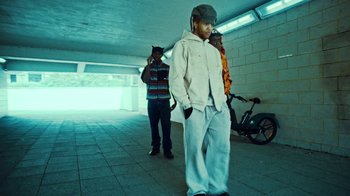 Movie still from “Downtown Kayoto - Lite” (2023), directed by Joe Howat – Wide shot, High angle