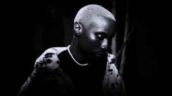 Movie still from “Downtown Kayoto - Lite” (2023), directed by Joe Howat – Close Up shot, Low angle