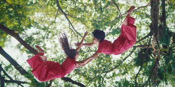 Movie still from “Manish Khushalani - Jhula” (2024), directed by Manish Khushalani – Wide shot, Overhead angle
