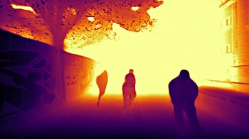 Movie still from “Oddworld x Souly - wzf / maybach” (2024), directed by Florian Christopher – Wide shot, Low angle