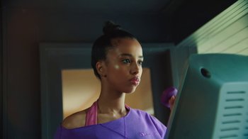 Movie still from “Aminé - Charmander” (2021), directed by Jack Begert – Close Up shot, Low angle