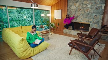 Movie still from “Aminé - Charmander” (2021), directed by Jack Begert – Wide shot, High angle