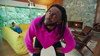Movie still from “Aminé - Charmander” (2021), directed by Jack Begert – Medium shot, Low angle