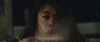 Movie still from “Drake, 21 Savage - Spin Bout U” (2023), directed by Dave Meyers – Extreme Close Up shot, Low angle