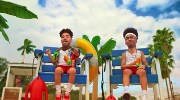 Movie still from “KYLE feat. Lil Yachty - iSpy” (2017), directed by Colin Tilley – Wide shot, Low angle