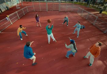 Movie still from “ONHA - KODAK” (2024), directed by Nitram – Extreme Wide shot, Overhead angle