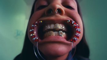 Movie still from “Carly Gibert - Dropping Seeds” (2023), directed by Luciana Baldovino – Extreme Close Up shot, Low angle