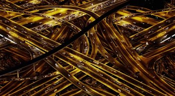 Movie still from “Max Cooper - Repetition” (2019), directed by Kevin McGloughlin – Extreme Wide shot, Overhead angle